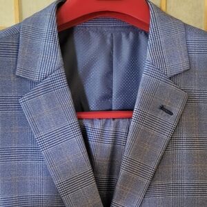 Men's Classic Gray Plaid Blazer